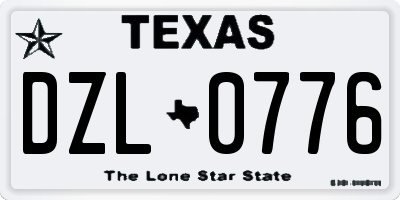 TX license plate DZL0776