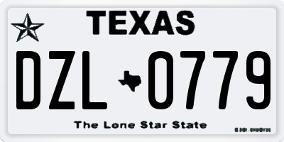 TX license plate DZL0779
