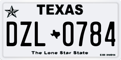 TX license plate DZL0784