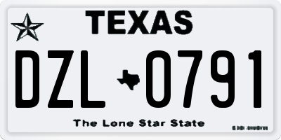 TX license plate DZL0791