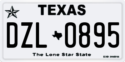TX license plate DZL0895