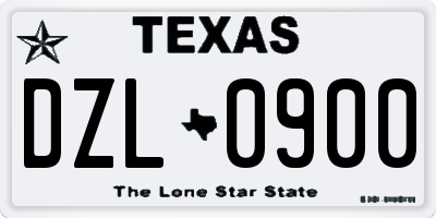 TX license plate DZL0900