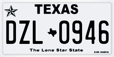 TX license plate DZL0946