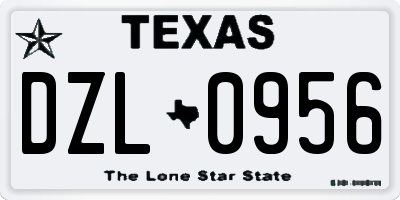 TX license plate DZL0956