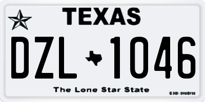 TX license plate DZL1046
