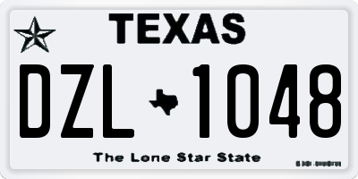 TX license plate DZL1048