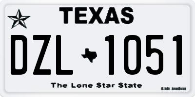 TX license plate DZL1051
