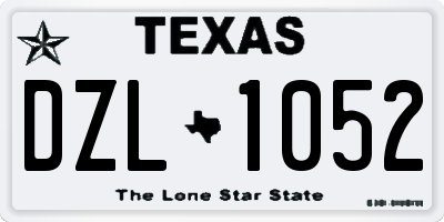 TX license plate DZL1052