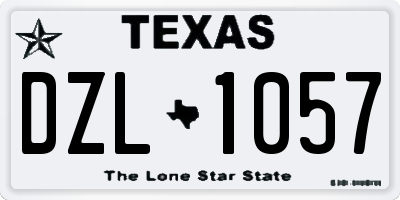 TX license plate DZL1057