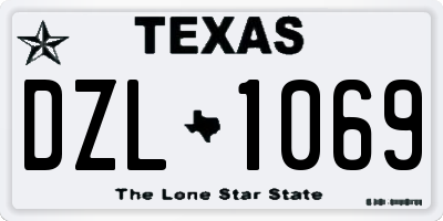 TX license plate DZL1069