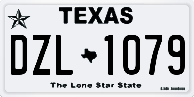 TX license plate DZL1079
