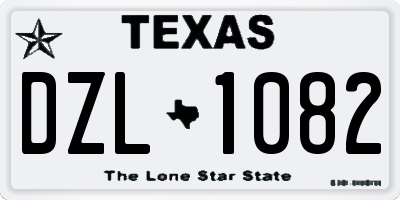 TX license plate DZL1082