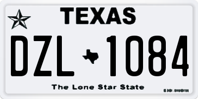 TX license plate DZL1084