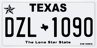 TX license plate DZL1090