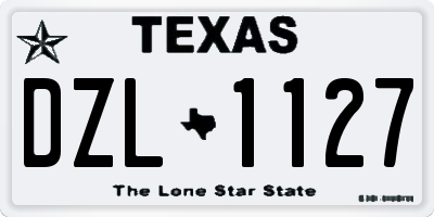 TX license plate DZL1127