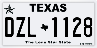 TX license plate DZL1128
