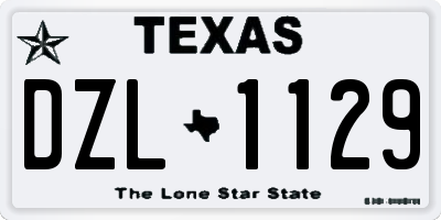 TX license plate DZL1129