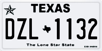TX license plate DZL1132