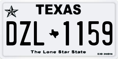TX license plate DZL1159