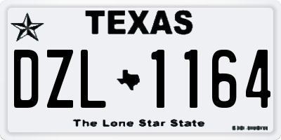 TX license plate DZL1164
