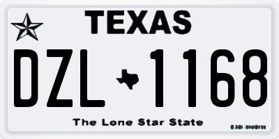 TX license plate DZL1168