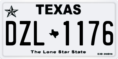 TX license plate DZL1176