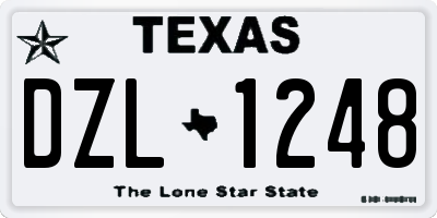 TX license plate DZL1248
