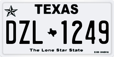 TX license plate DZL1249