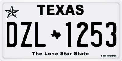 TX license plate DZL1253