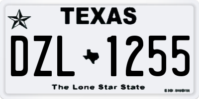 TX license plate DZL1255