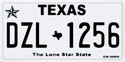 TX license plate DZL1256