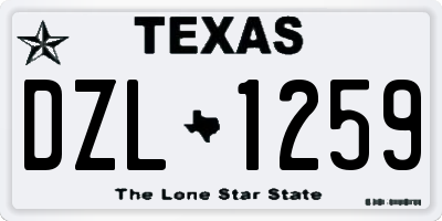 TX license plate DZL1259