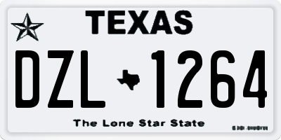 TX license plate DZL1264