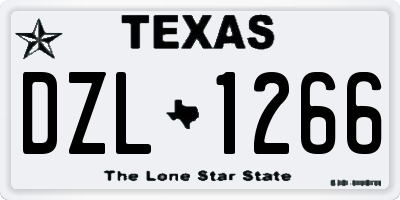 TX license plate DZL1266