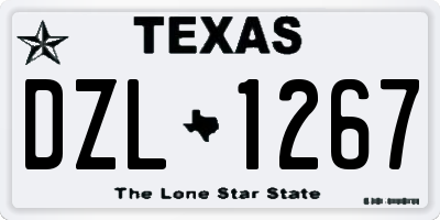 TX license plate DZL1267