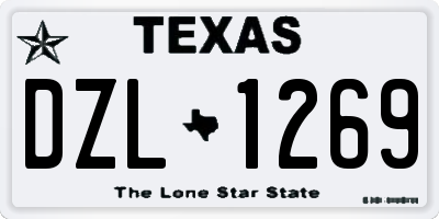 TX license plate DZL1269