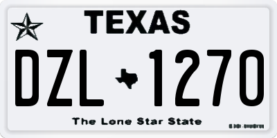 TX license plate DZL1270