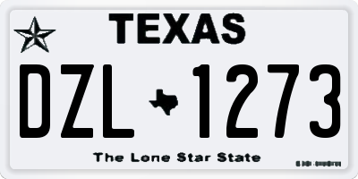 TX license plate DZL1273