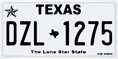 TX license plate DZL1275
