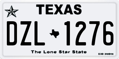 TX license plate DZL1276
