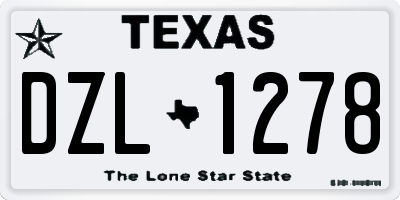 TX license plate DZL1278