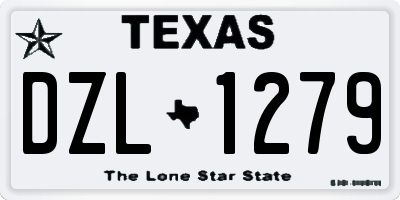 TX license plate DZL1279