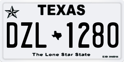 TX license plate DZL1280