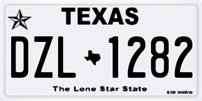TX license plate DZL1282
