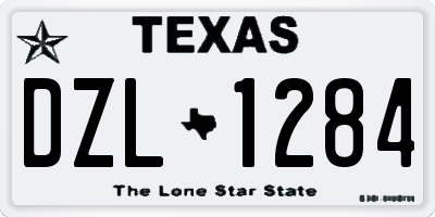 TX license plate DZL1284