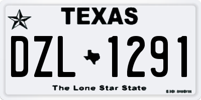 TX license plate DZL1291