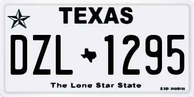 TX license plate DZL1295