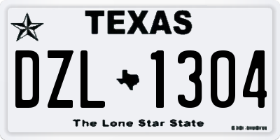 TX license plate DZL1304