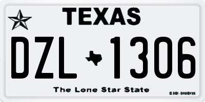 TX license plate DZL1306