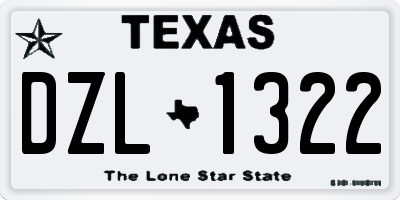 TX license plate DZL1322
